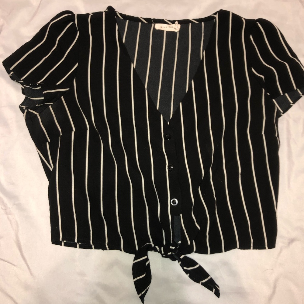 Striped Button up Blouse💕